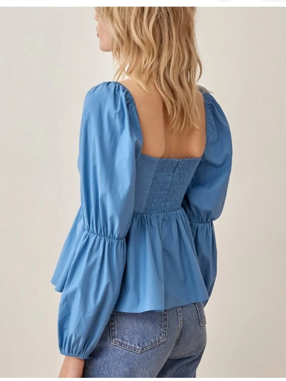 Reformation Jaxley top in azure blue 💙